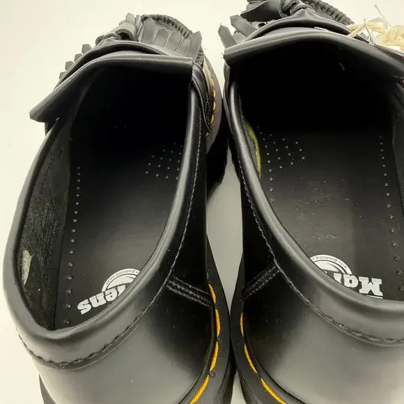 Dr. Martens Unisex Adrian Quad Black Leather Platform Loafers - Size 10 Men's - Picture 8 of 16